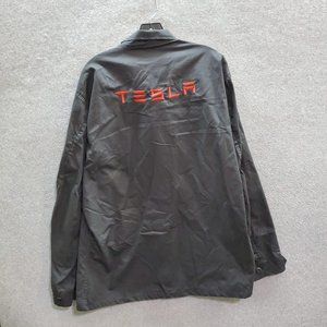 Tesla‎ Men Shirt Jacket  XL Black Model S Embroidered Spellout NWT
